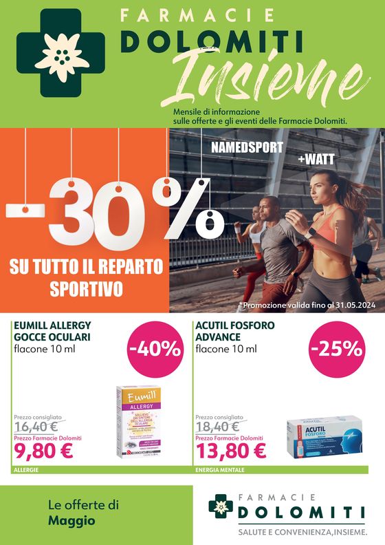Volantino Farmacie Dolomiti a Alpago | Le offerte di Maggio | 2/5/2024 - 1/6/2024
