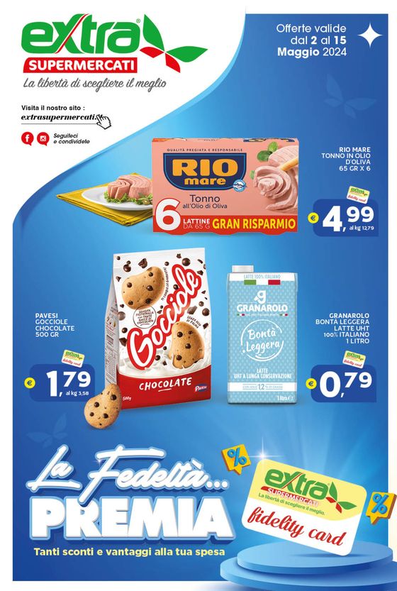 Volantino Extra Supermercati | La fedelta...premia | 2/5/2024 - 15/5/2024