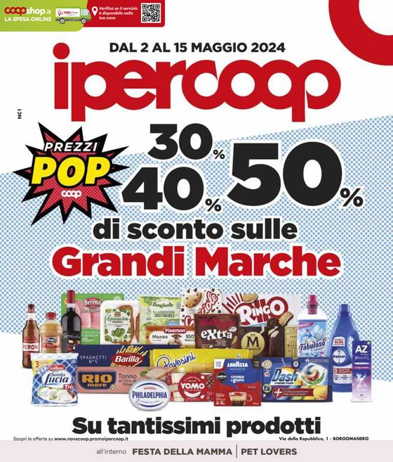 Volantino Ipercoop a Borgomanero | Grandi marche  | 2/5/2024 - 15/5/2024