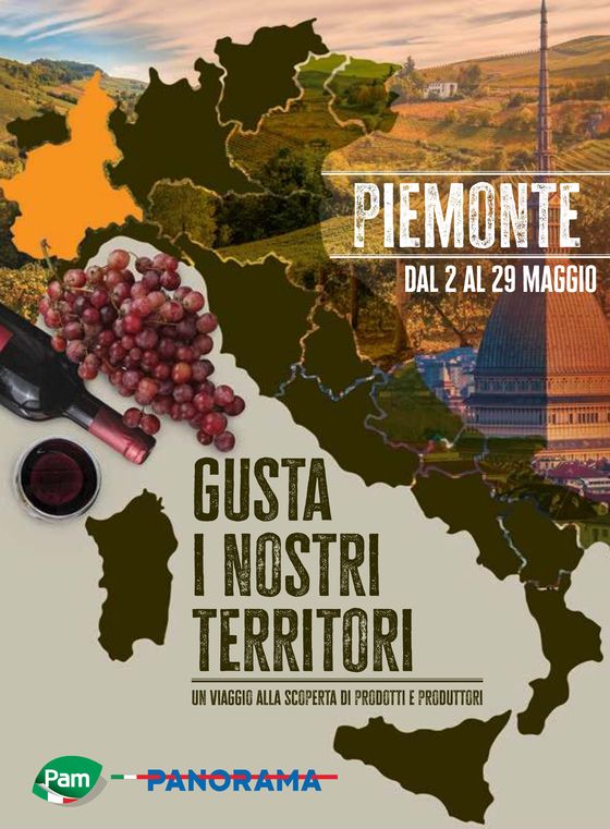 Volantino Panorama a Settimo Torinese | Gusta i Nostri Territori | 2/5/2024 - 29/5/2024