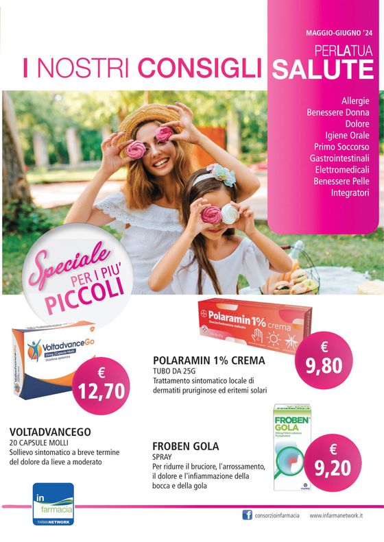 Volantino Consorzio Infarmacia a Como | Speciale per i piu' piccoli | 2/5/2024 - 30/6/2024