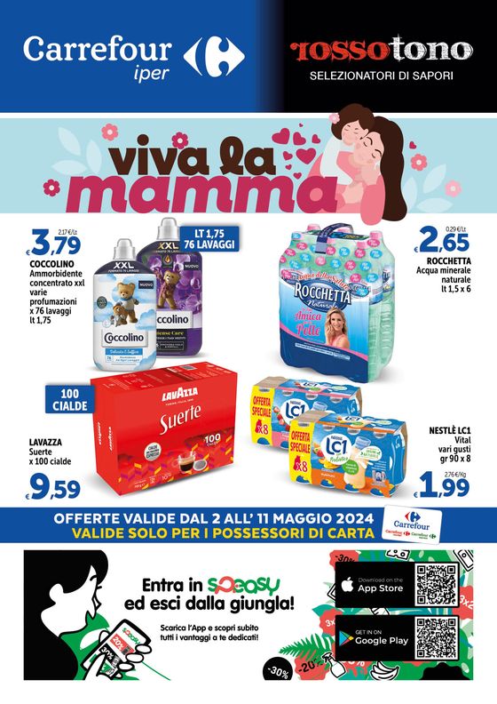 Volantino Carrefour Ipermercati a Foggia | Viva la mamma | 2/5/2024 - 11/5/2024