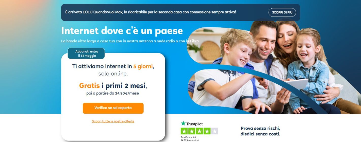 Volantino Eolo a Roma | Internet dove c'è un paese | 2/5/2024 - 31/5/2024