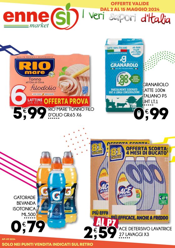 Volantino Ennesi Supermercati a Bacoli | i veri sapori d'italia | 2/5/2024 - 15/5/2024
