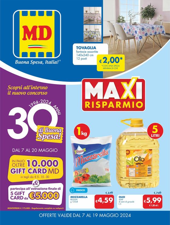 Volantino MD a Niardo | Maxi risparmio | 7/5/2024 - 19/5/2024