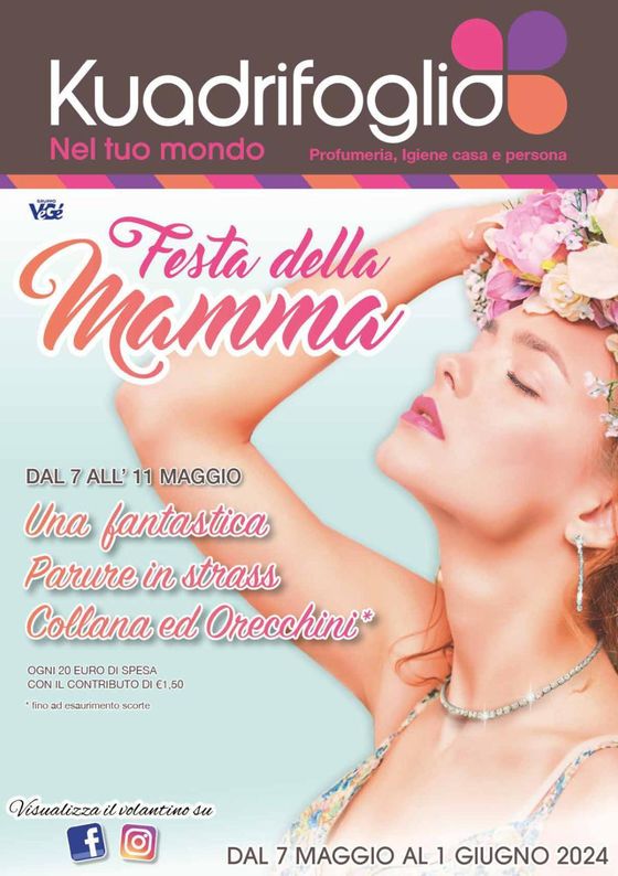 Volantino Kuadrifoglio a Villanova di Camposampiero | Festa della mamma | 7/5/2024 - 1/6/2024
