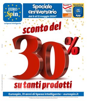 Volantino Eurospin a Foligno | Sconto del 30% su tanti prodotti  | 6/5/2024 - 12/5/2024