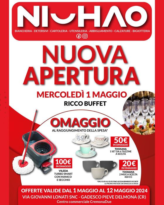 Volantino Ni Hao Market a Mantova | Nuova apertura | 3/5/2024 - 12/5/2024