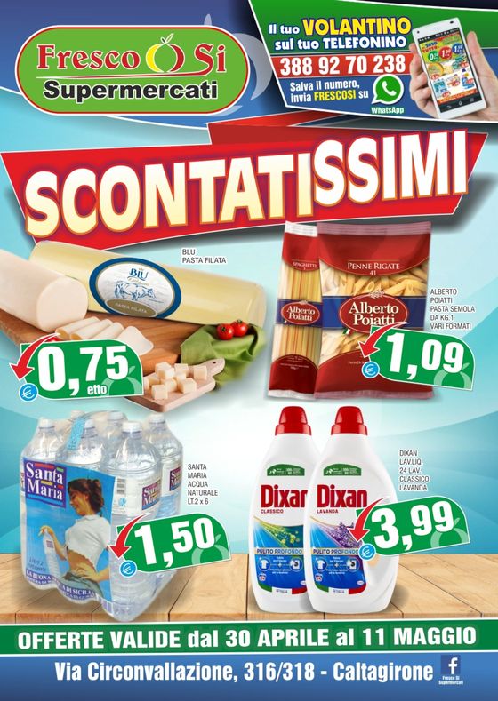 Volantino Fresco Si Supermercati a Caltagirone | Scontatissimi | 3/5/2024 - 11/5/2024