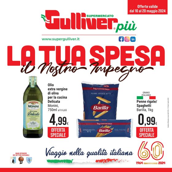 Volantino Gulliver a Acqui Terme | La tua spesa il nostro impegno | 10/5/2024 - 20/5/2024