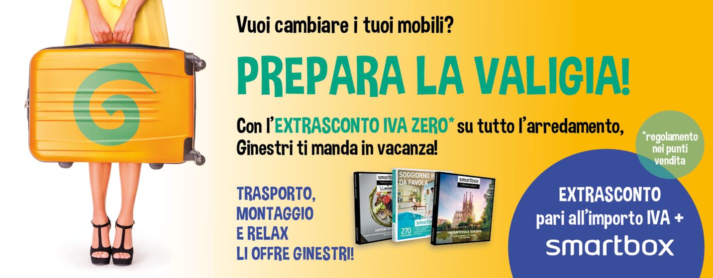 Volantino Ginestri Arredamenti | Prepara la valigia! | 6/5/2024 - 31/5/2024