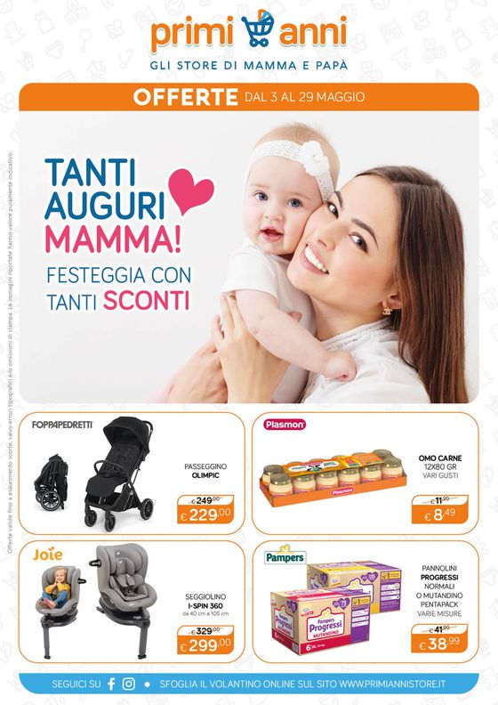 Volantino Primi Anni a Sorrento | Tanti auguri mamma! | 6/5/2024 - 29/5/2024
