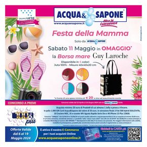 Volantino Acqua & Sapone | Festa della mamma | 7/5/2024 - 19/5/2024