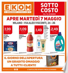 Offerte di Discount a Livorno | Sotto costo in Ekom | 7/5/2024 - 16/5/2024