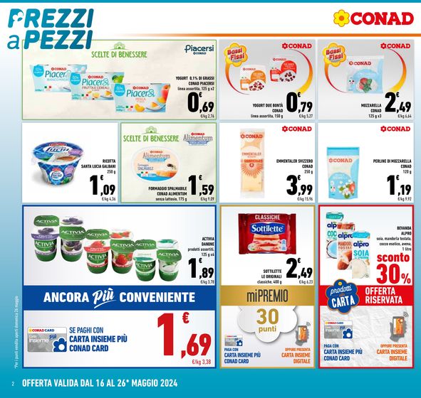 Volantino Conad a Mercato Saraceno | Prezzi a pezzi  | 16/5/2024 - 26/5/2024