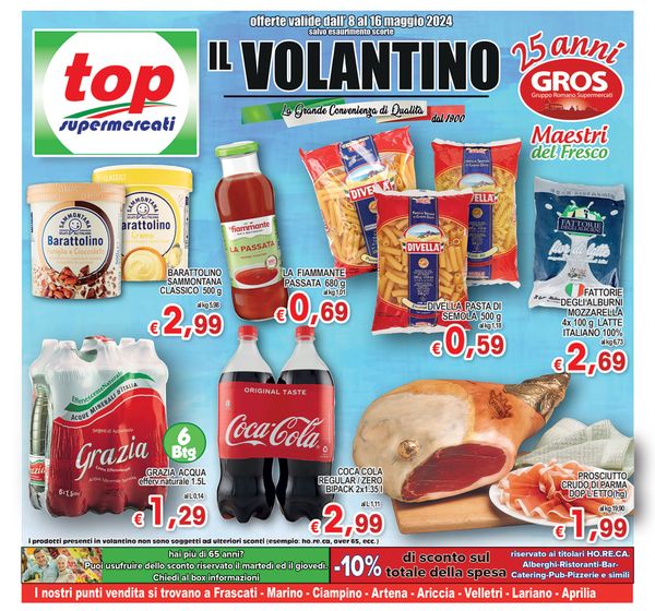 Volantino Top Supermercati a Ciampino | Il volantino | 8/5/2024 - 16/5/2024