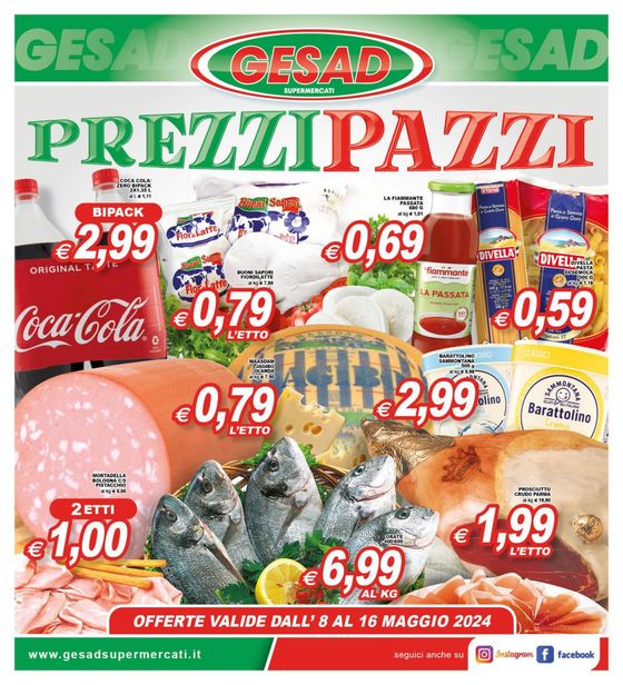 Volantino Gesad Supermercati a Roma | Prezzi pazzi | 8/5/2024 - 16/5/2024