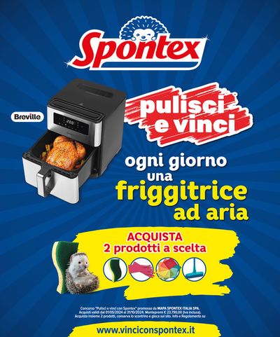 Volantino Spontex a Torino | Concorso Pulisci e Vinci | 3/6/2024 - 31/10/2024