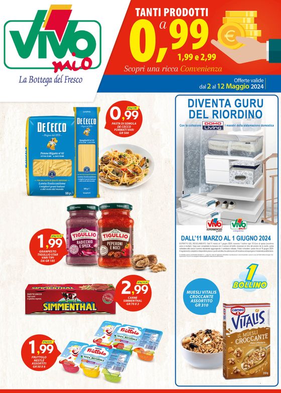 Volantino Vivo Supermercati a Eraclea | Tanti prodotti a 0,99€ | 8/5/2024 - 12/5/2024