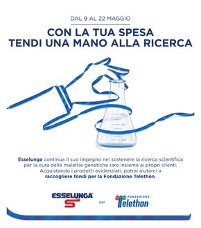 Volantino Esselunga a Torino | Con la tua spesa tendi una mano alla ricerca | 9/5/2024 - 22/5/2024
