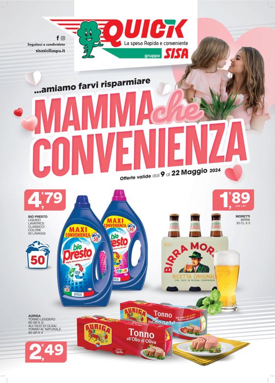 Volantino Quick Sisa a Monreale | Mamma che convenienza  | 9/5/2024 - 22/5/2024