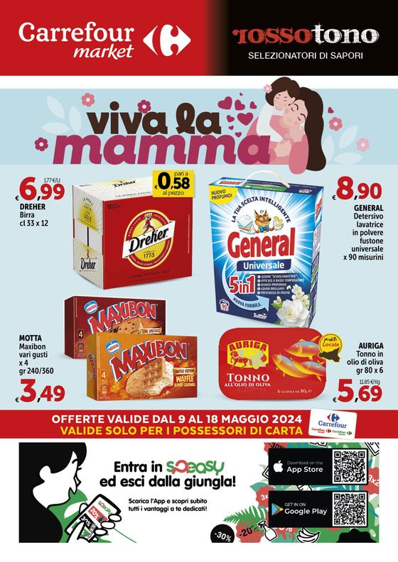 Volantino Carrefour Market a Marsala | Viva la mamma | 9/5/2024 - 18/5/2024