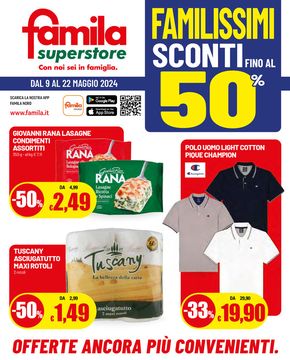 Volantino Famila Superstore a Varallo Pombia | Familissimi sconti fino al 50% | 9/5/2024 - 22/5/2024