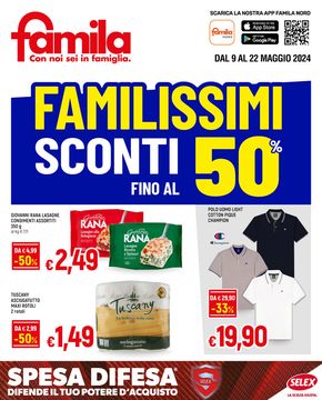 Volantino Famila a Reggio Emilia | Familissimi sconti fino al 50% | 9/5/2024 - 22/5/2024