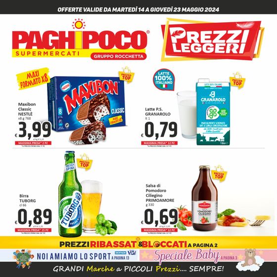Volantino PaghiPoco a San Giovanni la Punta | Prezzi leggeri | 14/5/2024 - 23/5/2024