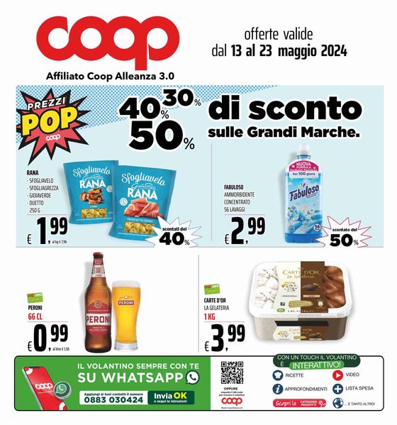 Volantino Coop a Neviano | 30% 40% di sconto sulle grandi marche! | 13/5/2024 - 23/5/2024