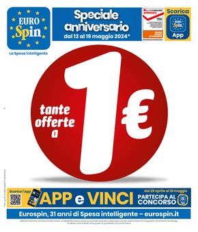 Volantino Eurospin a Cesena | Tante offerte a 1€ | 13/5/2024 - 19/5/2024