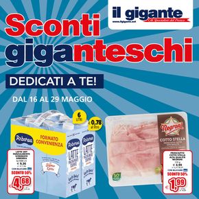 Offerte di Iper e super a Sant'Ambrogio di Torino | Sconti giganteschi  in Il Gigante | 16/5/2024 - 29/5/2024