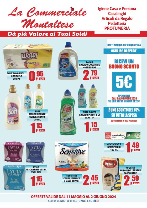 Volantino La Commerciale Montaltese a Montalto Uffugo | Da piu valore ai tuoi soldi  | 11/5/2024 - 2/6/2024