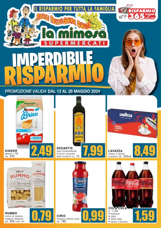 Volantino La Mimosa Supermercati | Imperdibile risparmio | 13/5/2024 - 26/5/2024
