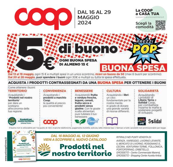 Volantino Coop a Follonica | Buona spesa | 16/5/2024 - 29/5/2024