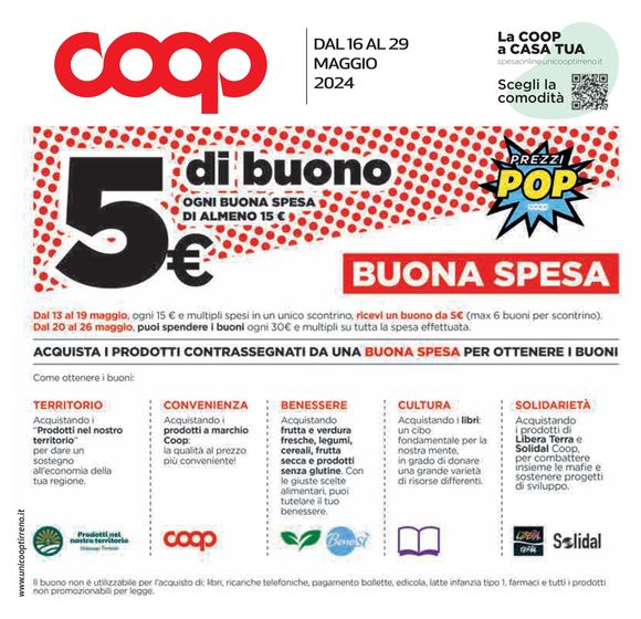 Volantino Coop a Roccastrada | Buona spesa | 16/5/2024 - 29/5/2024