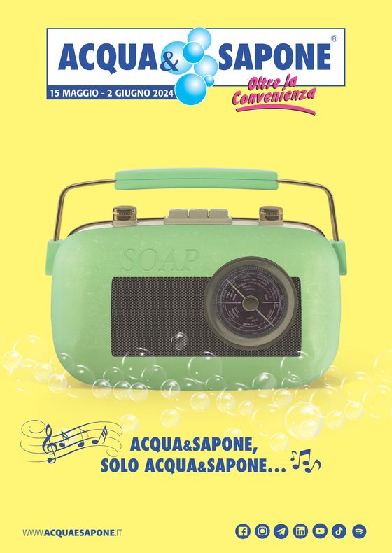 Volantino Acqua & Sapone a Acquapendente | Oltre la convenienza | 15/5/2024 - 2/6/2024