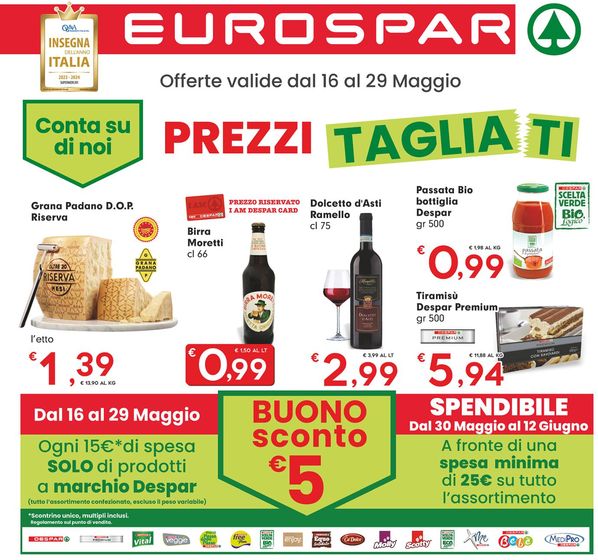 Volantino Eurospar a Avigliana | Prezzi tagliati | 16/5/2024 - 29/5/2024