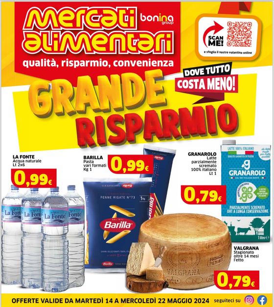 Volantino Mercati Alimentari a Messina | Grande risparmio | 14/5/2024 - 22/5/2024