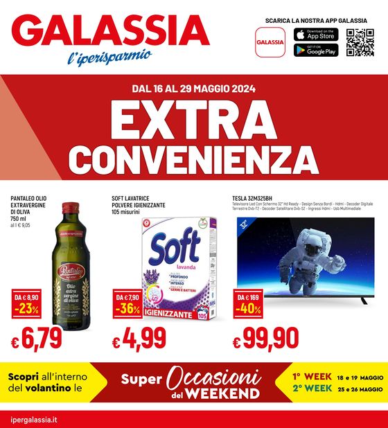 Volantino Galassia a Milano | Extra convenienza | 16/5/2024 - 29/5/2024