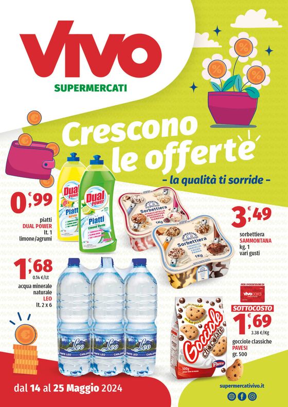Volantino Vivo Supermercati a Laino Borgo | Crescono le offerte | 14/5/2024 - 25/5/2024