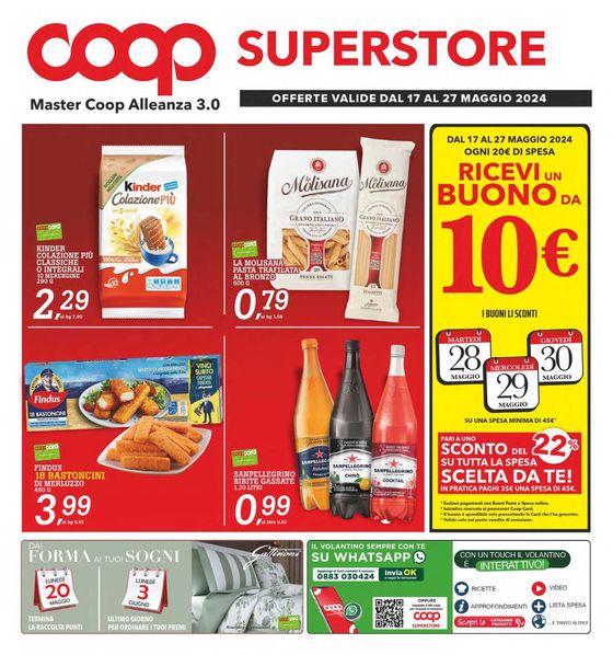 Volantino Superstore Coop a Santeramo in Colle | Offerte Al costo! | 17/5/2024 - 27/5/2024