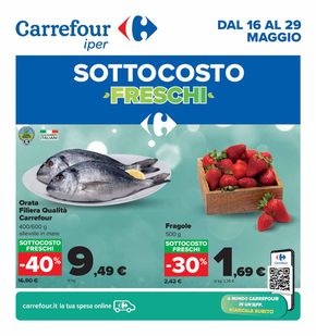Volantino Carrefour Ipermercati a Montecrestese | Sottocosto freschi | 16/5/2024 - 29/5/2024
