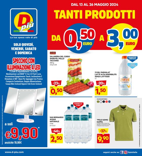 Volantino Dpiu a Comezzano-Cizzago | Tanti prodotti da 0.50 euro a 3.00 euro | 15/5/2024 - 26/5/2024