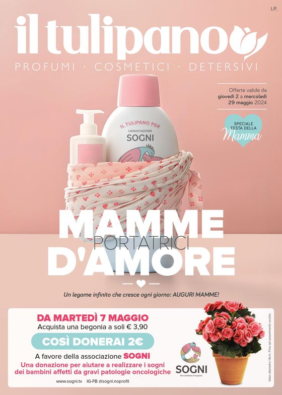 Volantino Il Tulipano a Gemona del Friuli | Mamme portatrici d'amore | 16/5/2024 - 29/5/2024