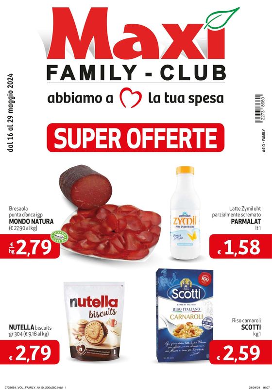Volantino Maxì Family a Arta Terme | Super offerte | 16/5/2024 - 29/5/2024