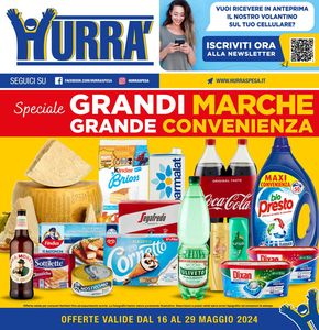 Offerte di Discount a Santa Fiora | Grandi marche grande convenienza in Hurrà Discount | 16/5/2024 - 29/5/2024