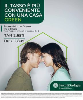 Offerte di Banche e Assicurazioni a Cavenago di Brianza | Promo Mutuo Green in Banco di Sardegna | 16/5/2024 - 31/7/2024