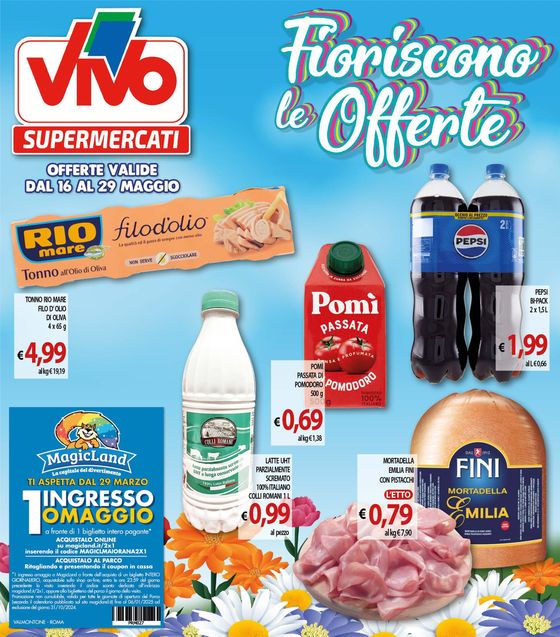 Volantino Vivo Market a Sabaudia | Fioriscone le offerte | 16/5/2024 - 29/5/2024