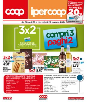 Volantino Ipercoop | Compri 3 paghi 2 | 16/5/2024 - 29/5/2024